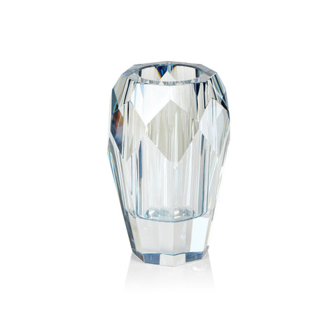 Veniza Cut Crystal Vase - Light Blue