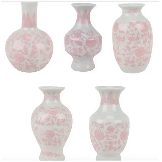 Pink Bud Vase Set